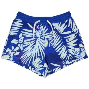 Polo Ralph Lauren Girls Shorts Size 6X Blue Tropical Print Spa Terry Soft Summer